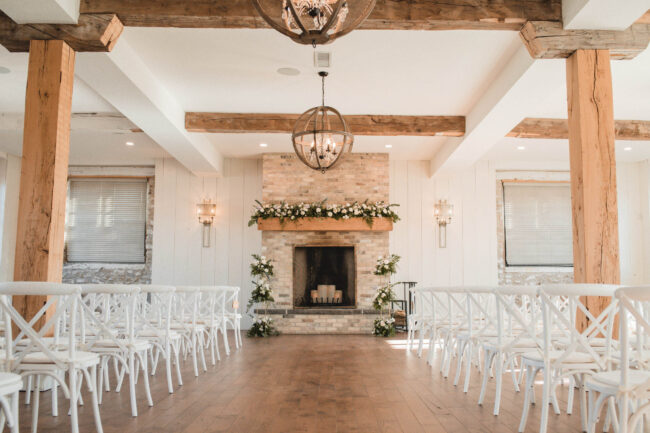 elora mill foundry building wedding ceremony