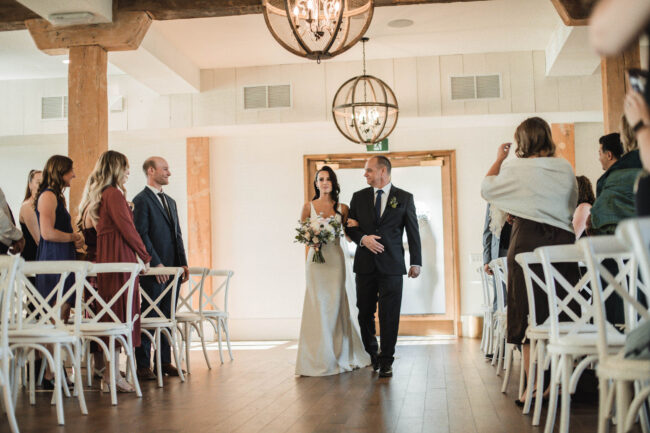 elora mill foundry building wedding ceremony