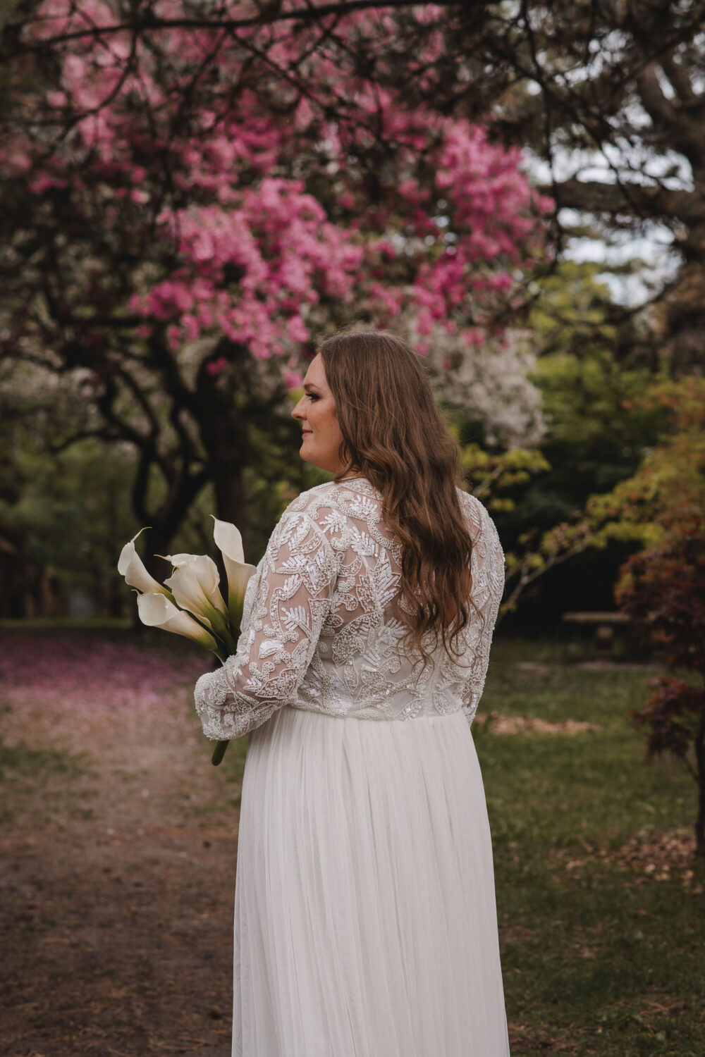 spring blossoms wedding photography