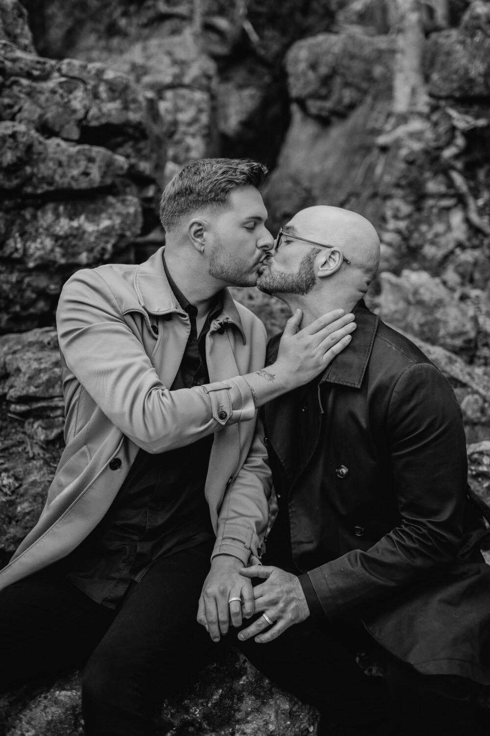 elora mill engagement photography lgbt