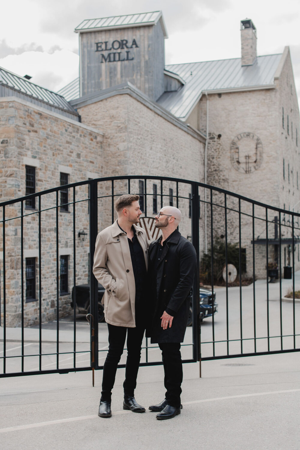 elora mill engagement photography lgbt