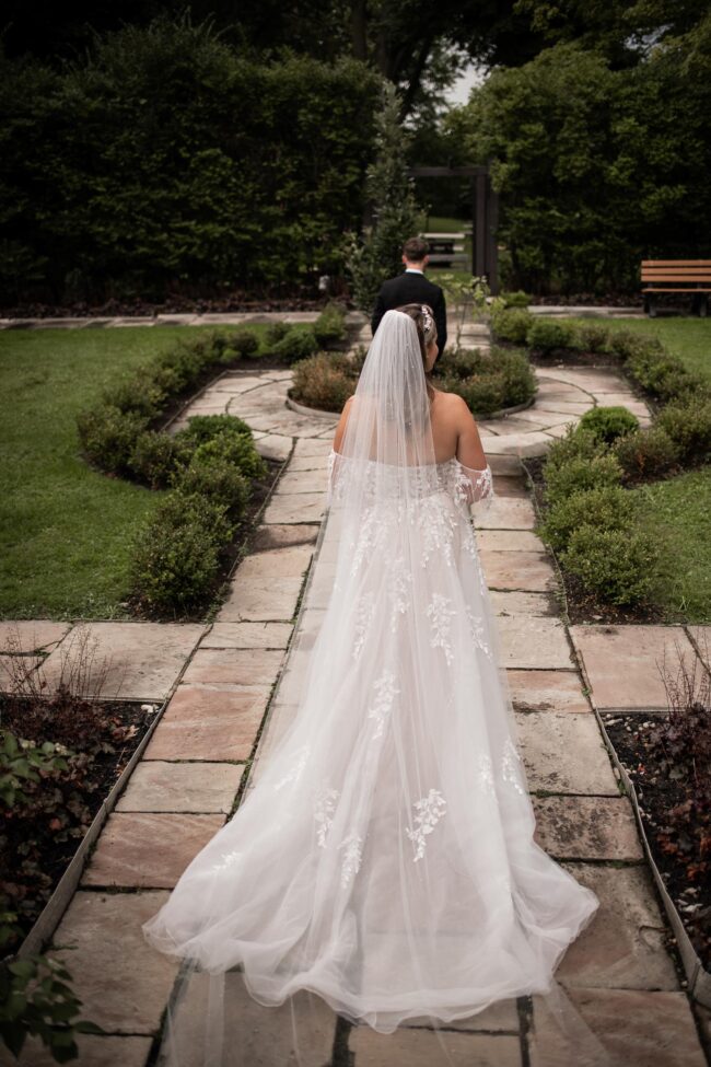First look bride and groom