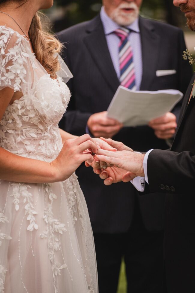 wedding ceremony at canadian forces college north york