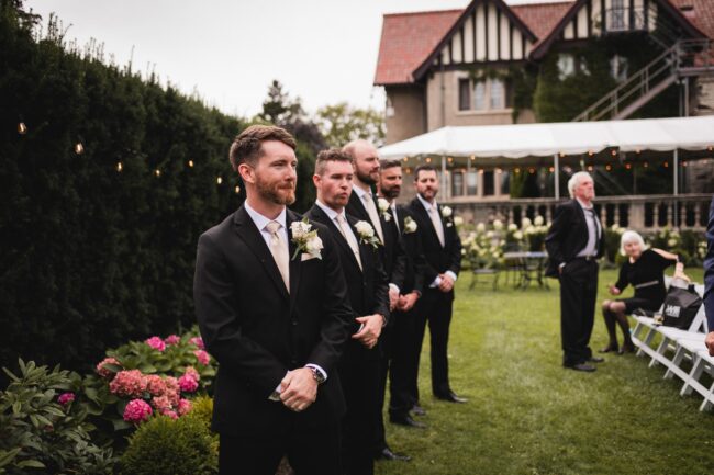 groom seeing bride for the first time