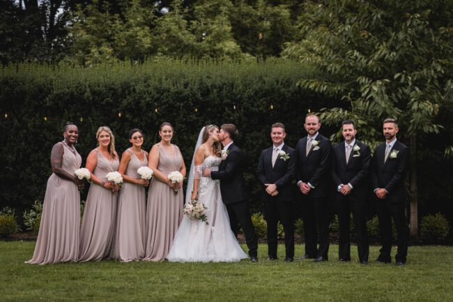 wedding party celebrating at canadian forces college north york