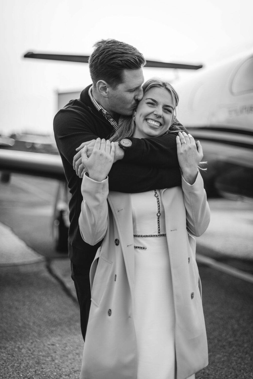 Romantic Airport Engagement Photos Private Plane
