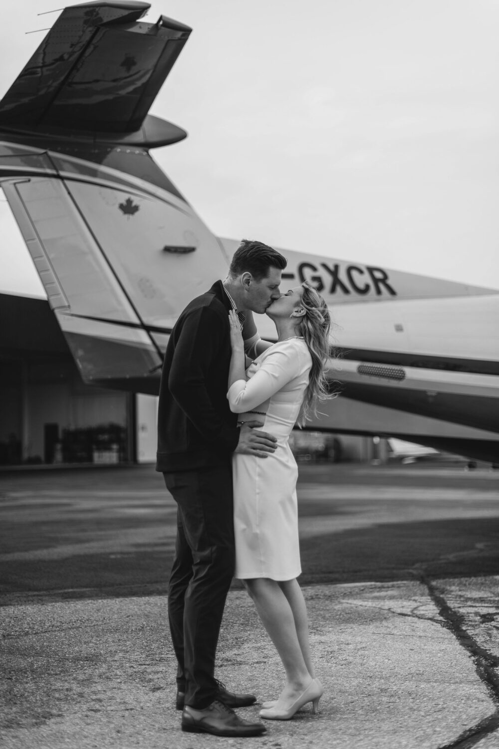 Region of Waterloo Airport Engagement Photoshoot