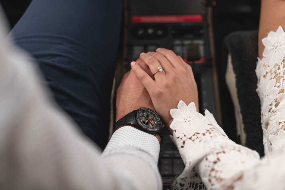 Romantic Airport Engagement Photos Private Plane