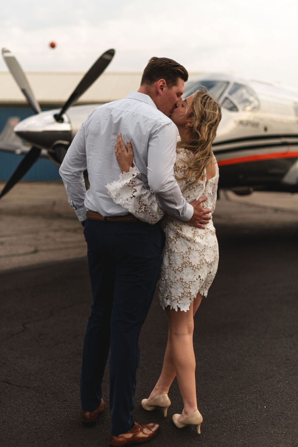 Romantic Airport Engagement Photos Private Plane
