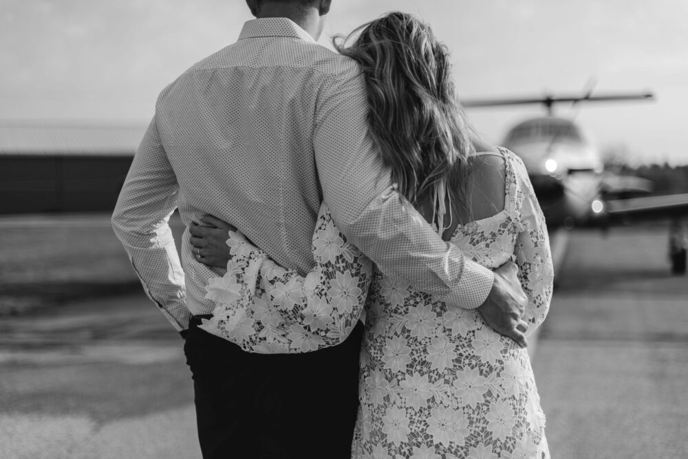 Candid engagement photography