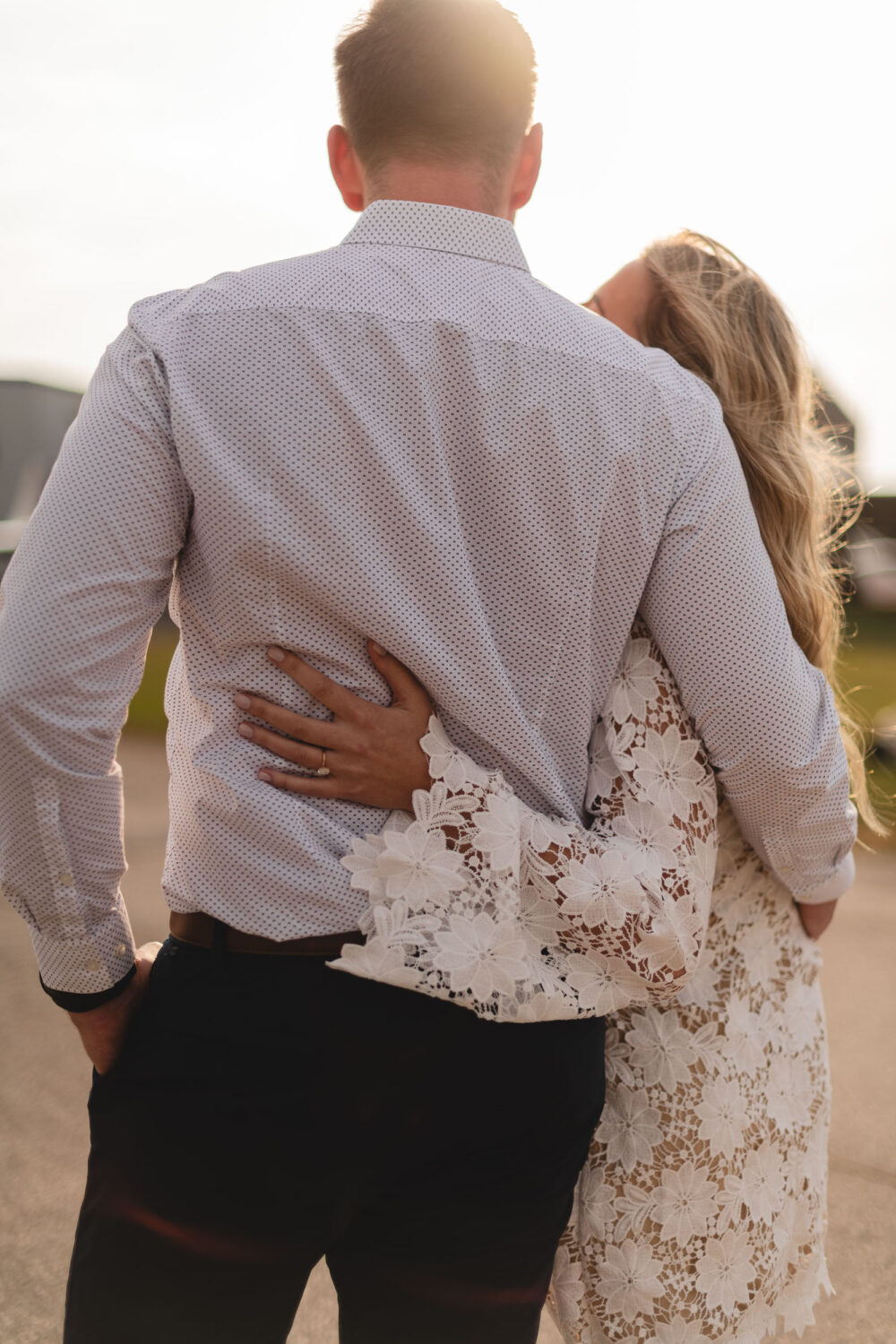 Candid engagement photography