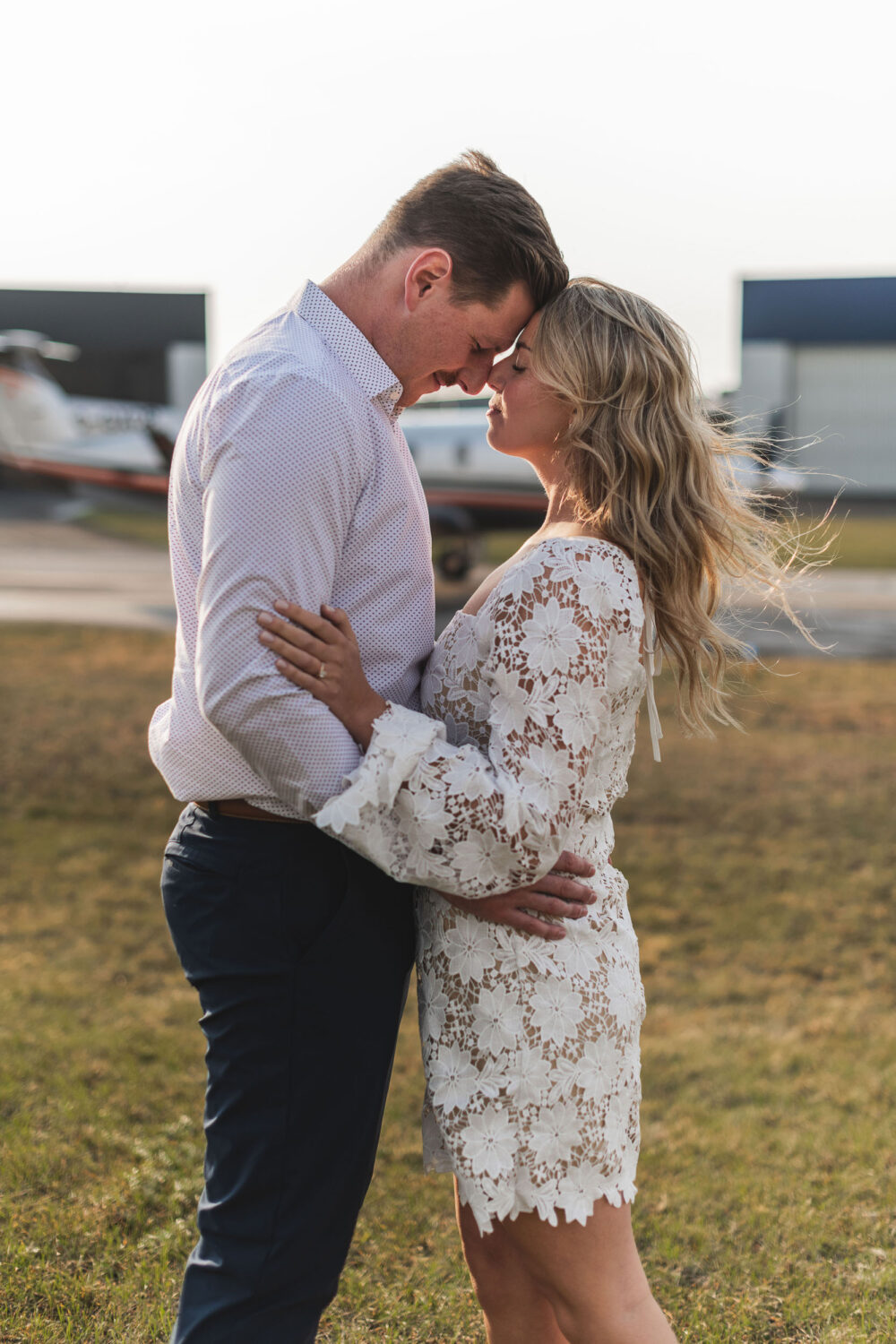 Romantic airport engagement photography waterloo ontario