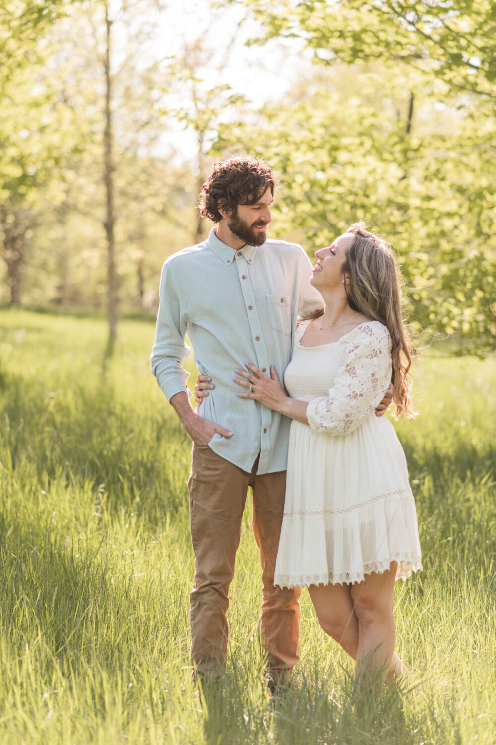 spring flowers engagement guelph arboretum