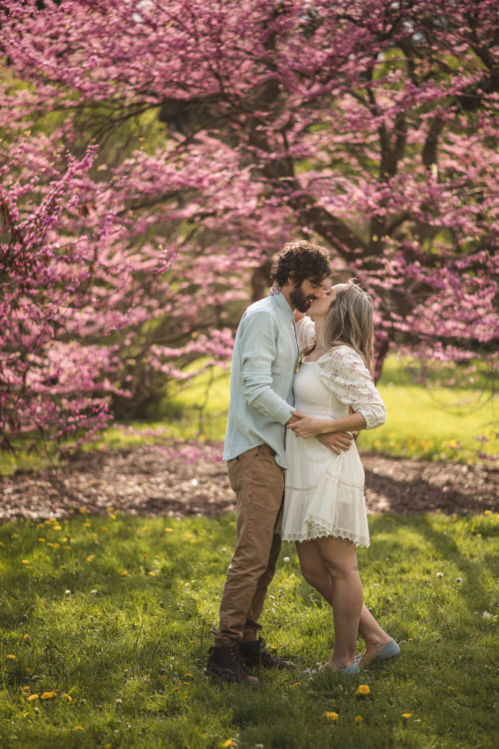 spring flowers engagement guelph arboretum