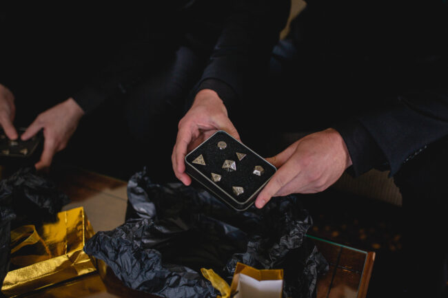 groom and groomsmen getting ready