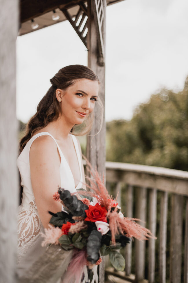 bride before wedding ceremony hessenland grand bend