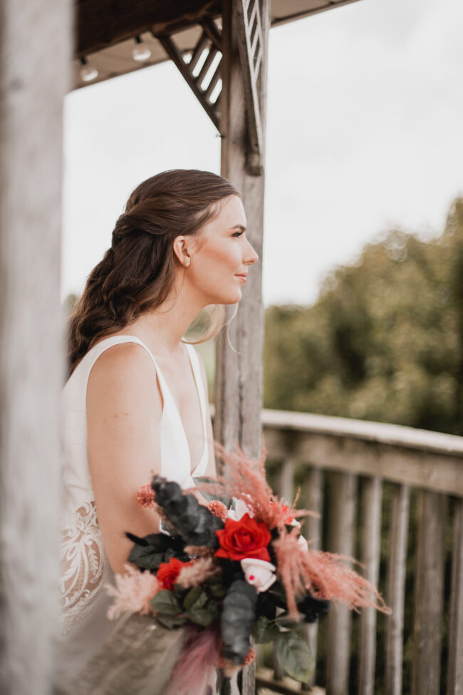 bride before wedding ceremony hessenland grand bend