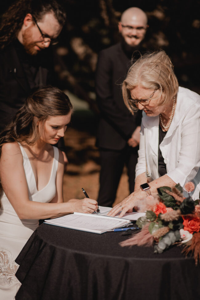 hessenland winery wedding ceremony photography