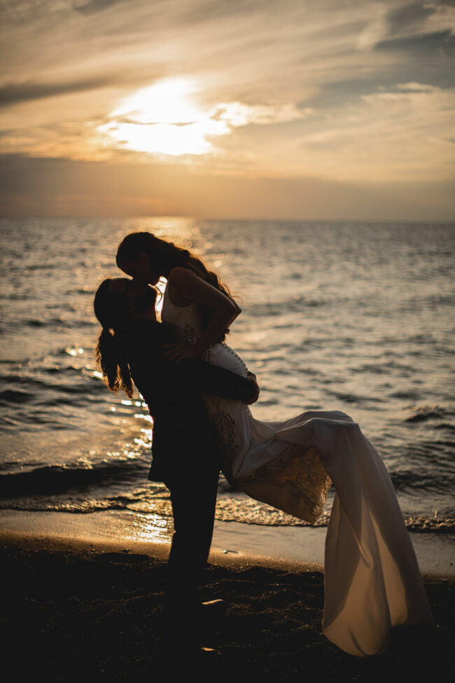 sunset beach wedding photography grand bend
