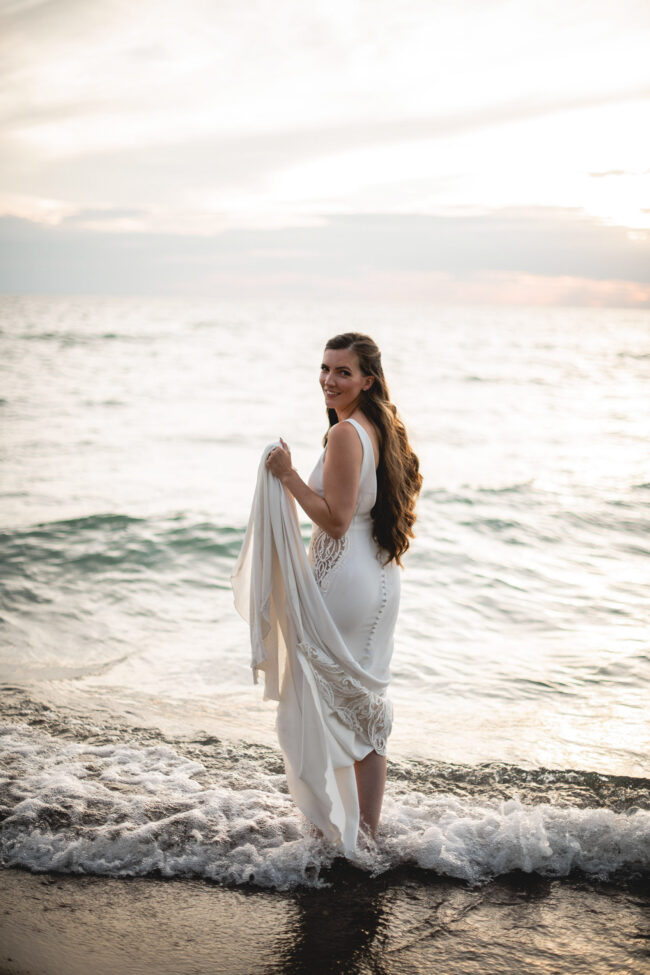 sunset beach wedding photos grand bend
