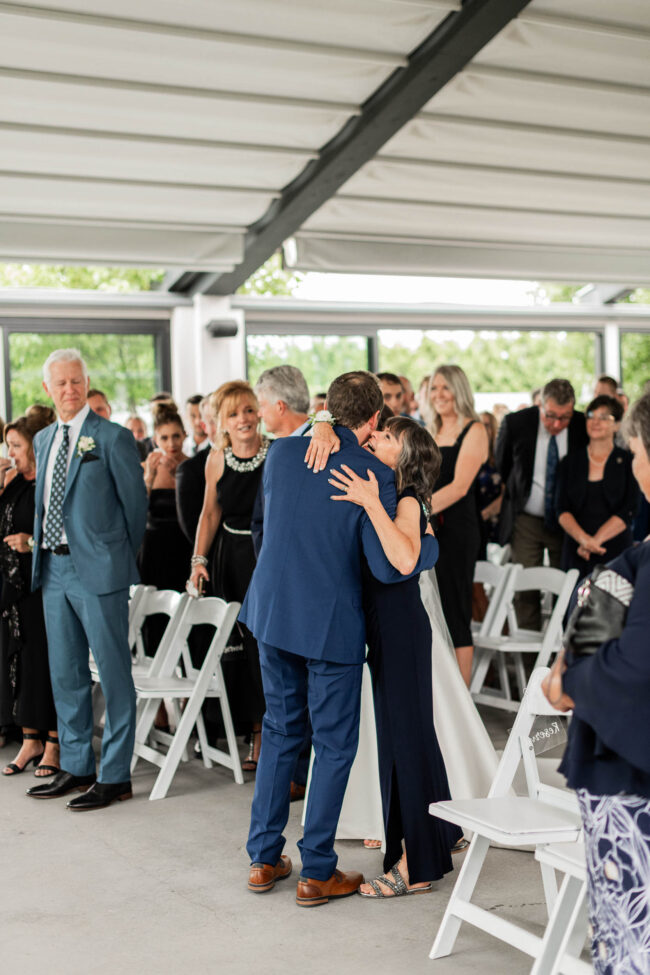 parents giving away bride ceremony