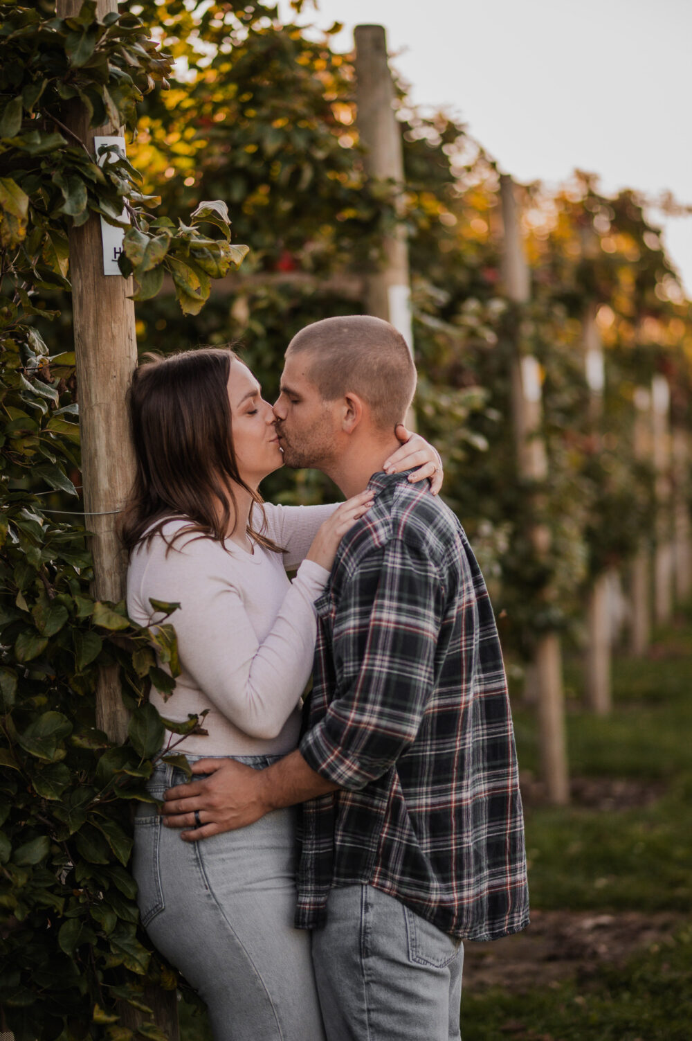 orchard engagement photography
