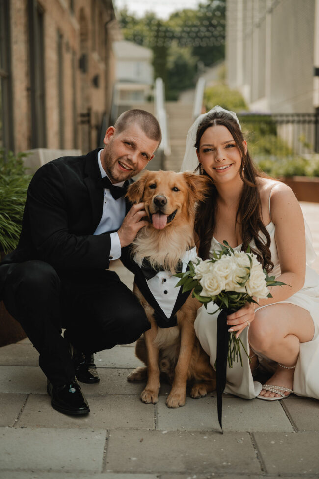 Wedding photos with dog