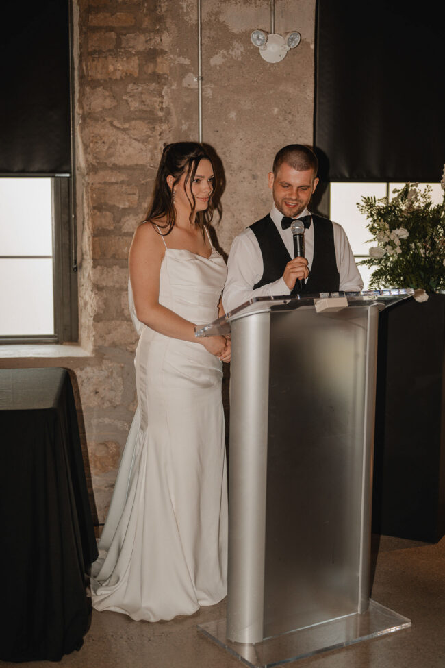 tapestry hall bride and groom speech