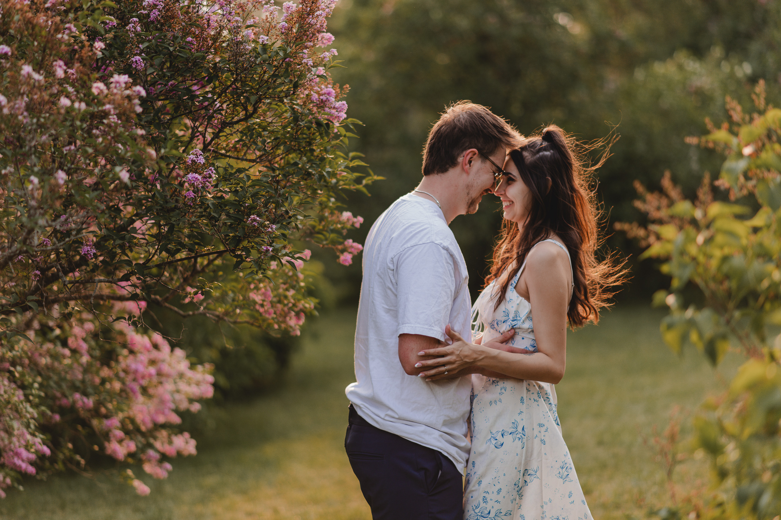 Guelph Arboretum Golden Hour Engagement Photography