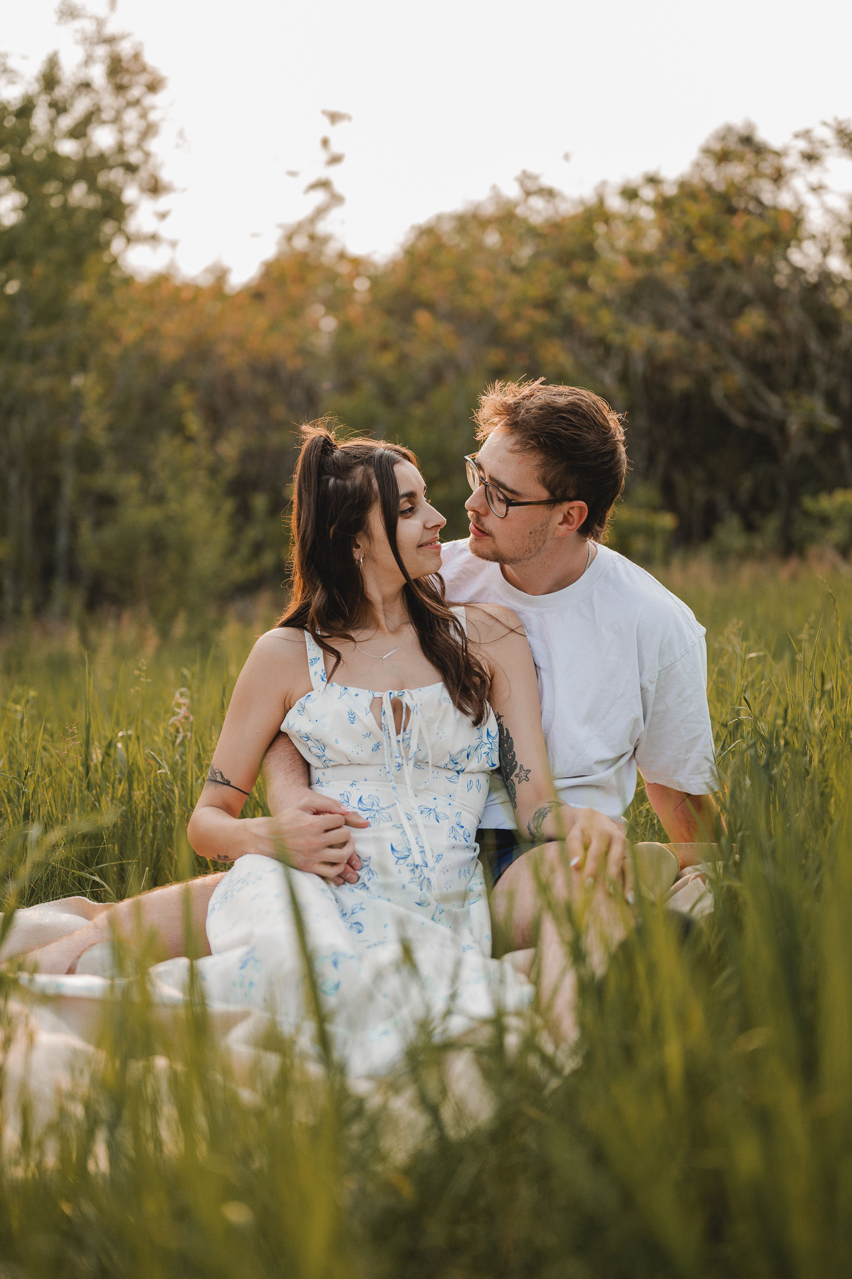 Guelph Arboretum Golden Hour Engagement Photography